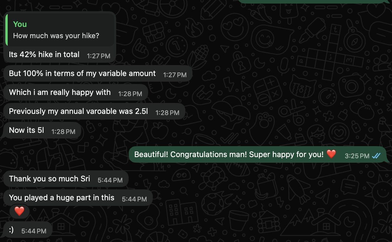 Student sharing 42% hike and doubled variable